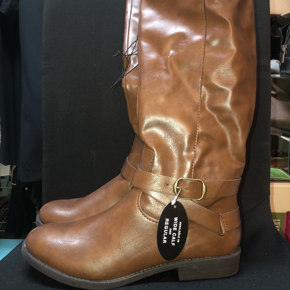 Brown Wide Calf Brown Boots